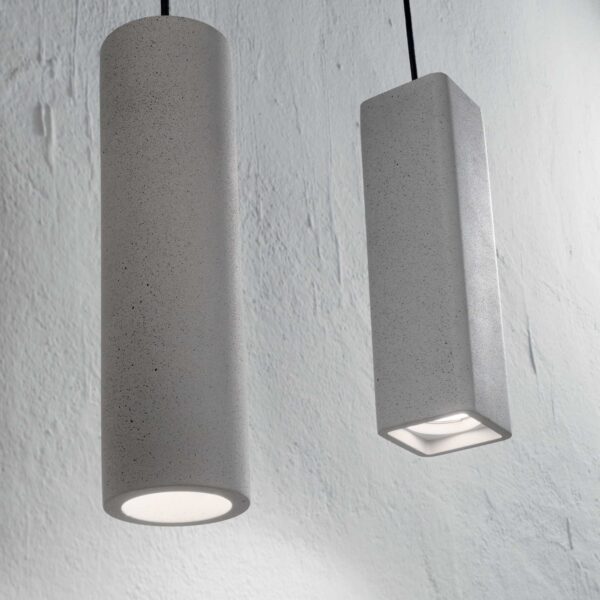 IDEAL LUX Κρεμαστό Φωτιστικό OAK 1xGU10 Χρώμα Τσιμέντου – 150635