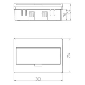 ΠΙΝΑΚΑΣ ΧΩΝΕΥΤΟΣ ΠΛΑΣΤΙΚΟΣ ELEGANT 1X12 ΘΕΣΕΩΝ IP40 (PE+N) EUROLAMP – 151-25022