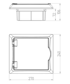 ΠΙΝΑΚΑΣ ΧΩΝΕΥΤΟΣ ΠΛΑΣΤΙΚΟΣ ECONOMIC 1X6 IP 40 (PE+N) EUROLAMP – 151-25030