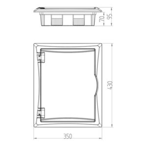 ΠΙΝΑΚΑΣ ΧΩΝΕΥΤΟΣ ΠΛΑΣΤΙΚΟΣ ECONOMIC 2Χ12 IP 40 (PE+N) EUROLAMP – 151-25033