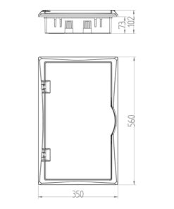 ΠΙΝΑΚΑΣ ΧΩΝΕΥΤΟΣ ΠΛΑΣΤΙΚΟΣ ECONOMIC 3Χ12 IP 40 (PE+N) EUROLAMP – 151-25034