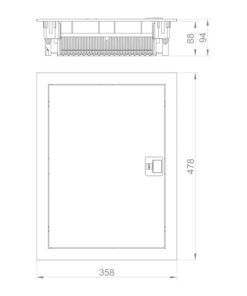 ΠΙΝΑΚΑΣ ΧΩΝΕΥΤΟΣ ΤΟΙΧΟΥ/ΓΥΨΟΣΑΝΙΔΑΣ MSF 2X12 IP 30 (PE+N) EUROLAMP – 151-25081