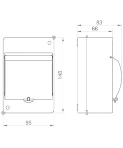 ΠΙΝΑΚΑΣ ΕΞΩΤΕΡΙΚΟΣ ΜΙΝΙ 4 ΘΕΣΕΩΝ ΜΕ ΠΟΡΤΑ IP20 EUROLAMP – 151-25105