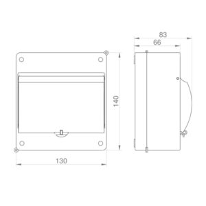ΠΙΝΑΚΑΣ ΕΞΩΤΕΡΙΚΟΣ ΜΙΝΙ  6 ΘΕΣΕΩΝ ΜΕ ΠΟΡΤΑ IP30 EUROLAMP – 151-25106