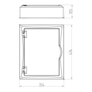 ΠΙΝΑΚΑΣ ΕΞΩΤΕΡΙΚΟΣ ECONOMIC ΠΛΑΣΤΙΚΟΣ 2Χ12 IP40 (PE+N) EUROLAMP – 151-25123