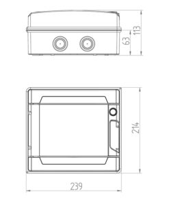 ΠΙΝΑΚΑΣ ΕΞΩΤΕΡΙΚΟΣ LUX 1Χ8 IP65 PE+N EUROLAMP – 151-25134