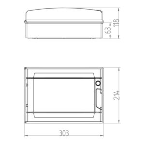 ΠΙΝΑΚΑΣ ΕΞΩΤΕΡΙΚΟΣ LUX 1Χ12 IP65 PE+N EUROLAMP – 151-25135