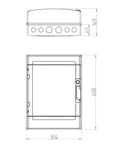 ΠΙΝΑΚΑΣ ΕΞΩΤΕΡΙΚΟΣ LUX 2Χ12 IP65 PE+N EUROLAMP – 151-25136