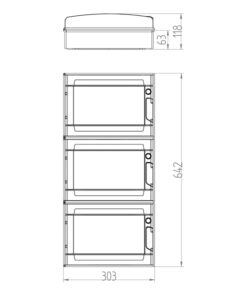 ΠΙΝΑΚΑΣ ΕΞΩΤΕΡΙΚΟΣ LUX 3Χ12 IP65 PE+N EUROLAMP – 151-25137