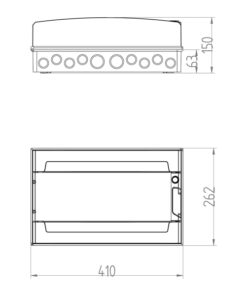 ΠΙΝΑΚΑΣ ΕΞΩΤΕΡΙΚΟΣ LUX 1Χ18 IP65 PE+N EUROLAMP – 151-25138