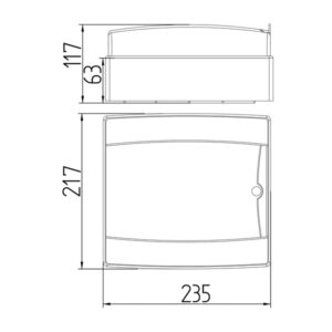 ΠΙΝΑΚΑΣ ΕΞΩΤΕΡΙΚΟΣ GALANT PLUS 1Χ8 IP65 EUROLAMP – 151-25152