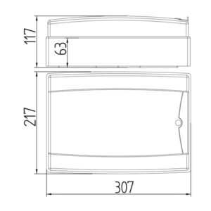 ΠΙΝΑΚΑΣ ΕΞΩΤΕΡΙΚΟΣ GALANT PLUS 1Χ12 IP65 EUROLAMP – 151-25153