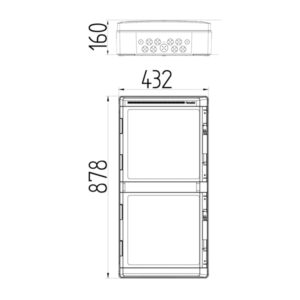 ΠΙΝΑΚΑΣ ΕΞΩΤΕΡΙΚΟΣ GALANT PLUS 4Χ18 IP65 EUROLAMP – 151-25159