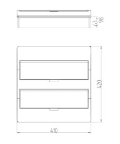 ΠΙΝΑΚΑΣ ΕΞΩΤΕΡΙΚΟΣ ΠΛΑΣΤΙΚΟΣ ELEGANΤ 2Χ18 IP40 (PE+N) EUROLAMP – 151-25252