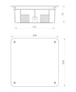 ΜΠΟΥΑΤ ΧΩΝΕΥΤΟ 185Χ185Χ50 EUROLAMP – 151-25347