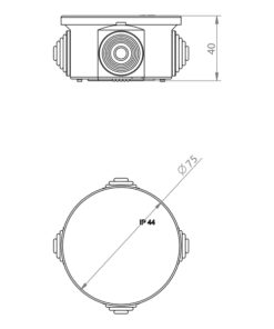 ΜΠΟΥΑΤ ΕΞΩΤΕΡΙΚΟ Φ65X35 IP55 ΛΕΥΚΟ EUROLAMP – 151-25500