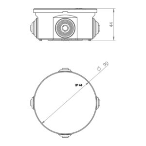 ΜΠΟΥΑΤ ΕΞΩΤΕΡΙΚΟ Φ80Χ40 IP55 ΛΕΥΚΟ EUROLAMP – 151-25502