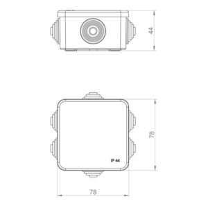ΜΠΟΥΑΤ ΕΞΩΤΕΡΙΚΟ 70X70X40 IP55 ΛΕΥΚΟ EUROLAMP – 151-25504