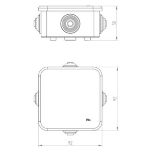 ΜΠΟΥΑΤ ΕΞΩΤΕΡΙΚΟ 92Χ92Χ50 ΜΕ ΒΙΔΑ IP55 ΛΕΥΚΟ EUROLAMP – 151-25512