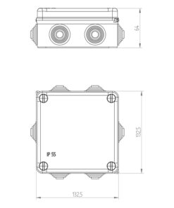 ΜΠΟΥΑΤ ΕΞΩΤΕΡΙΚΟ 133X133X64 ΜΕ ΠΛΑΣΤΙΚΗ ΒΙΔΑ IP55 ΛΕΥΚΟ EUROLAMP – 151-25514