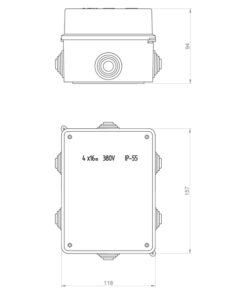 ΜΠΟΥΑΤ ΕΞΩΤΕΡΙΚΟ 158X118X94 ΜΕ ΜΕΤΑΛΛΙΚΗ ΒΙΔΑ IP55 ΓΚΡΙ EUROLAMP – 151-25517