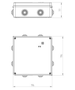 ΜΠΟΥΑΤ ΕΞΩΤΕΡΙΚΟ 196Χ196X78 ΜΕ ΜΕΤΑΛΛΙΚΗ ΒΙΔΑ IP55 ΛΕΥΚΟ EUROLAMP – 151-25518