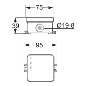 ΜΠΟΥΑΤ ΕΞΩΤΕΡΙΚΟ 75Χ75Χ39 IP55 ΓΚΡΙ EUROLAMP – 151-25527