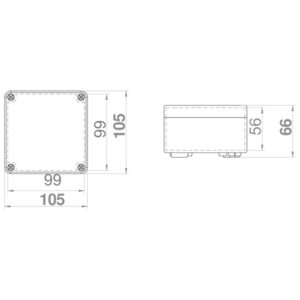 ΜΠΟΥΑΤ ΕΞΩΤΕΡΙΚΟ ΒΙΟΜΗΧΑΝΙΚΟ 105Χ105Χ66 IP65 EUROLAMP – 151-25540