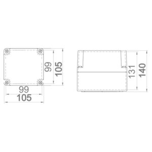 ΜΠΟΥΑΤ ΕΞΩΤΕΡΙΚΟ ΒΙΟΜΗΧΑΝΙΚΟ 105Χ105Χ140 IP65 EUROLAMP – 151-25541