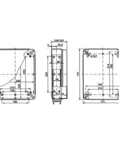 ΜΠΟΥΑΤ ΕΞΩΤΕΡΙΚΟ ΒΙΟΜΗΧΑΝΙΚΟ 340Χ270Χ165 IP65 EUROLAMP – 151-25563