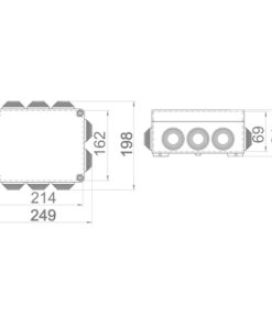 ΒΙΟΜΗΧΑΝΙΚΟ ΜΠΟΥΑΤ ΔΙΑΚΛΑΔΩΣΗΣ 249Χ198Χ81 IP55 EUROLAMP – 151-25575