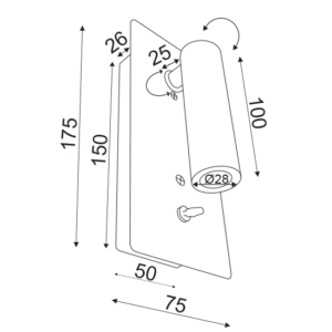 ACA DECOR  Επίτοιχο Φωτιστικό LED 3W 4000K Χωνευτό Μεταλλικό Χρώμιο