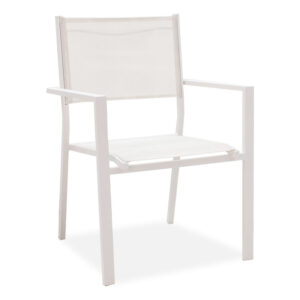 Moly pakoworld aluminum-textilene garden armchair white 152-000002