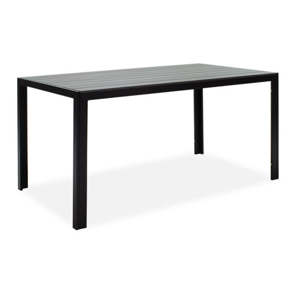 Nares pakoworld table aluminum black-polywood dark gray 140x80x72.5cm 152-000003