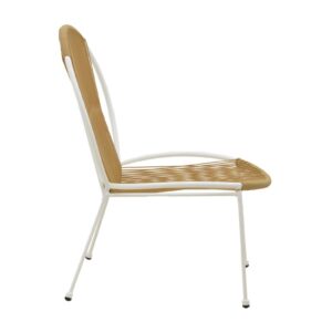 Καρέκλα Dapper pakoworld λευκό μέταλλο-pe φυσικό 64.5×74.5×76εκ