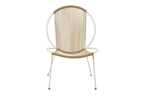 Καρέκλα Dapper pakoworld λευκό μέταλλο-pe φυσικό 64.5×74.5×76εκ