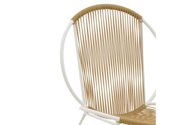 Καρέκλα Dapper pakoworld λευκό μέταλλο-pe φυσικό 64.5×74.5×76εκ