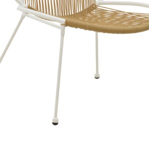 Καρέκλα Dapper pakoworld λευκό μέταλλο-pe φυσικό 64.5×74.5×76εκ
