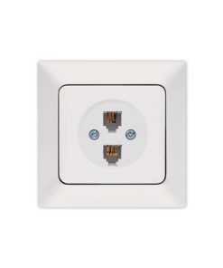 ΠΡΙΖΑ ΤΗΛΕΦΩΝΟΥ ΔΙΠΛΗ RJ 11 ΛΕΥΚΗ EUROLAMP ΝΕAD – 152-16014