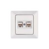 ΠΡΙΖΑ DATA CAT 6 RJ 45 ΔΙΠΛΗ ΛΕΥΚΗ EUROLAMP ΝΕAD – 152-16016