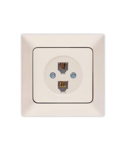 ΠΡΙΖΑ ΤΗΛΕΦΩΝΟΥ ΔΙΠΛΗ RJ 11 ΜΠΕΖ EUROLAMP ΝΕAD – 152-16114