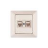 ΠΡΙΖΑ DATA CAT 6 RJ 45 ΔΙΠΛΗ ΜΠΕΖ EUROLAMP ΝΕAD – 152-16116