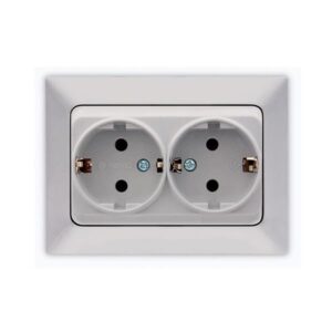 ΠΡΙΖΑ ΣΟΥΚΟ ΔΙΠΛΗ ΧΩΝΕΥΤΗ 16A ΝΙΚΕΛ MAT EUROLAMP ΝΕAD – 152-16203