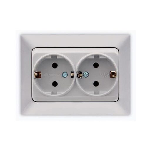 ΠΡΙΖΑ ΣΟΥΚΟ ΔΙΠΛΗ ΧΩΝΕΥΤΗ 16A ΝΙΚΕΛ MAT EUROLAMP ΝΕAD – 152-16203