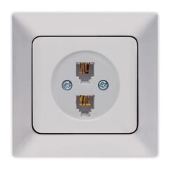 ΠΡΙΖΑ ΤΗΛΕΦΩΝΟΥ ΔΙΠΛΗ RJ 11 ΝΙΚΕΛ MAT EUROLAMP ΝΕAD – 152-16214