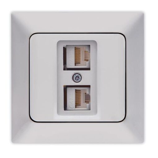 ΠΡΙΖΑ DATA ΔΙΠΛΗ CAT 6 RJ 45 ΝΙΚΕΛ MAT EUROLAMP ΝΕAD – 152-16216