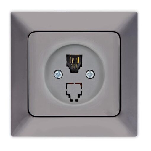ΠΡΙΖΑ ΤΗΛΕΦΩΝΟΥ MONH RJ 11 ΓΡΑΦΙΤΗΣ EUROLAMP ΝΕAD – 152-16313