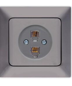 ΠΡΙΖΑ ΤΗΛΕΦΩΝΟΥ ΔΙΠΛΗ RJ 11 ΓΡΑΦΙΤΗΣ EUROLAMP ΝΕAD – 152-16314