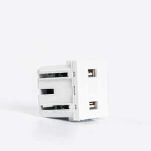 ΠΡΙΖΑ 2 Χ USB MODULES ΛΕΥΚΗ EUROLAMP – 152-20058
