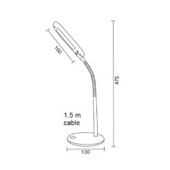 Φωτιστικό Γραφείου LED 5W Λευκό Φυσικό Λευκό 4000K ACA DECOR – 15205LEDWH